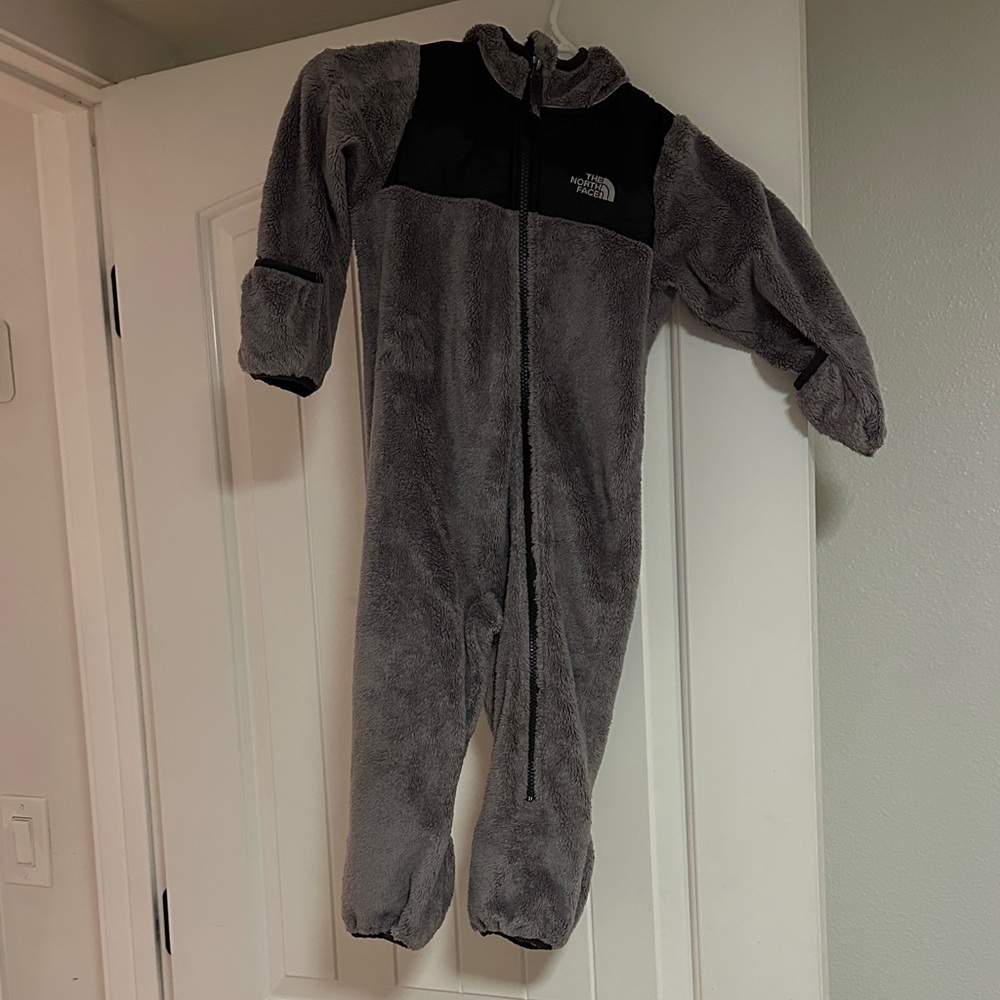 The North Face Black and Gray Kids One Piece